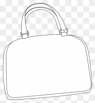Download Hd Purse Clipart Handbag Clip Art Bag White - White Bag Outline Png Transparent Png