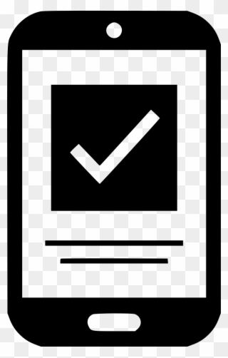 Mobile Check Mark Shopping Comments - Mobile Check Icon Clipart