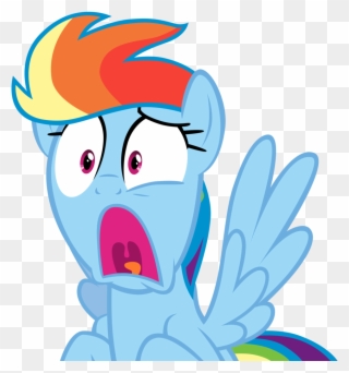 Wait One ******* Moment - Rainbow Dash Vector Scared Clipart