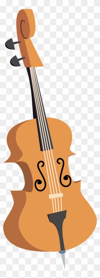 Cello Vector Clipart Royalty Free Download - Double Bass Vector Png Transparent Png
