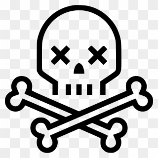 Skeleton Svg Png Icon - Skull And Crossbones Death Clipart