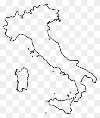 Clip Art Royalty Free Stock Outline Map Of Italy Printable - Italy Map Vector Png Transparent Png