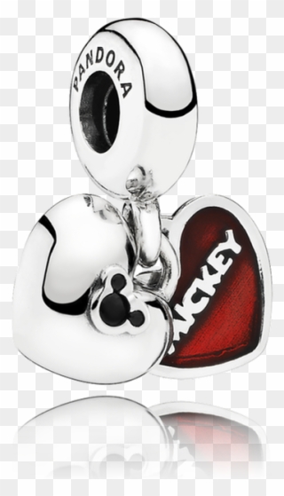 Disney, Mickey & Minnie Dangle Charm - Pandora Disney Heart Charm Clipart