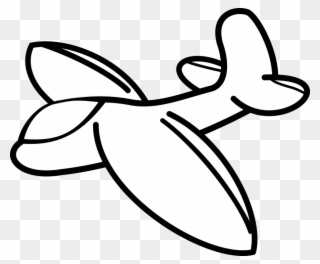 Airplane Cartoon Drawing Glider Black And White - Cartoon Glider Clipart