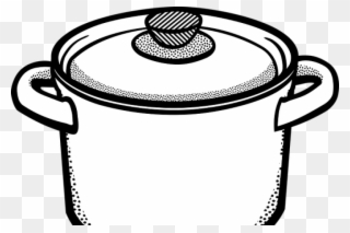 Slow Cooker Spin - Cooking Pot Clipart Black And White - Png Download
