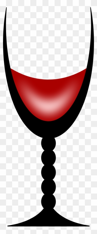 Big Image - Stylised Glass Of Wine Clipart
