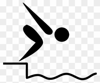 Diving, Diver, Girl, Sport, Pool, Logo, Pictogram - Swimming Pictogram Clipart