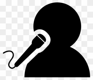 Man Singing With A Microphone Svg Png Icon Free Download - Man Singing Icon Clipart
