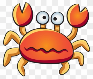 Aquatic Animal Deep Clip Art Crab - Sea Animals Cartoon - Png Download