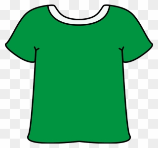 T Shirt Clip Art - Green T Shirt Cartoon - Png Download