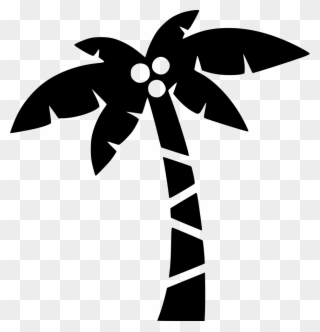 Palm Tree Icon Png Download - Coconut Tree Icon Png Clipart