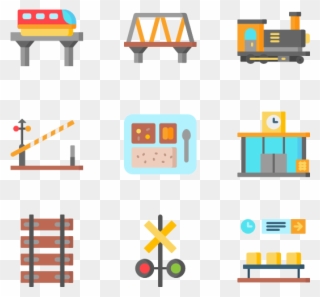 Railway - Railway Track Icon Png Clipart