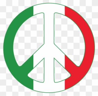 Italy Peace Symbol Flag 3 Peace Flags Peace Symbol - Vespa Italia Flag Logo Clipart