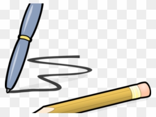 Pen Clipart Writer's - Pencil And Pen Cartoon - Png Download