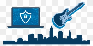 Cleveland-cybersecurity - Cleveland Skyline Silhouette Clipart