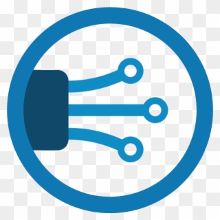 Blue Icon Of Fiber Cables - Circle Clipart
