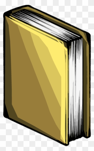 Yellow Standing Book - Book Cover Clipart