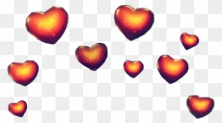 Halloween Heart Hearts Crown Head Orange Snapchat Freet - Heart On Head Snapchat Clipart