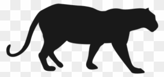 Puma Clipart Panther - Elephant Side View Silhouette - Png Download