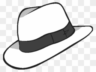 Whit Clipart Fedora - White Fedora Transparent Background - Png Download