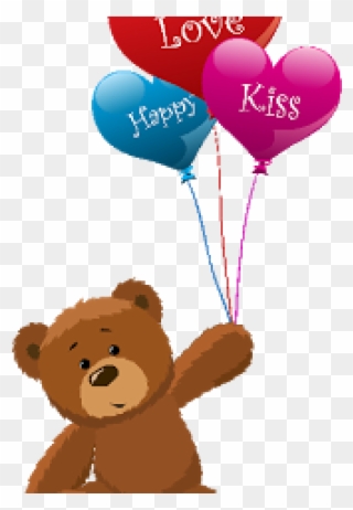 Bear Clipart Balloon - Teddy Day Images For Love - Png Download