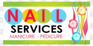 Nail Services Manicure And Pedicure Vinyl Banner Colorful - Graphic Design Clipart