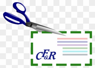 Scissors Cutting Out A Coupon Clipart