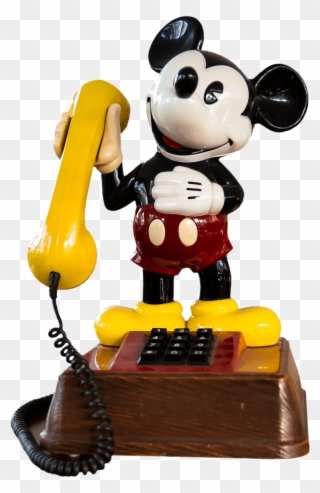Clip Art Freeuse Download Vintage Mickey Mouse Transparent - Old Mickey Mouse Phone - Png Download