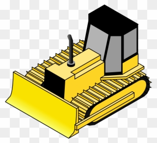 Isometric Bulldozer Clipart