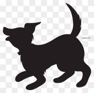Dog Clipart Png - All Black Cartoon Dog Transparent Png