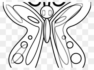 Butterfly Design Clipart Butterfly Outline - Coloring Book - Png Download