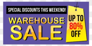 Special Discounts This Weekend Warehouse Banner - Poster Clipart