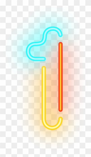 Free Png Download Number One Neon Transparent Clipart - Calligraphy