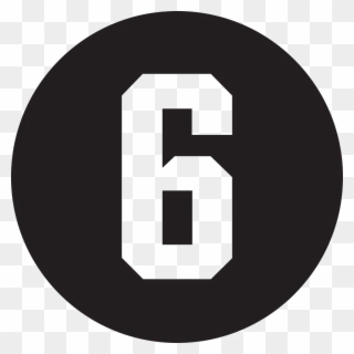 6 Number Png Pic - Linkedin Logo Black Round Clipart