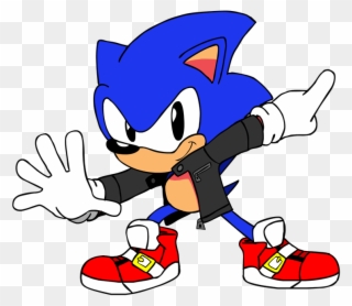 Staring With Sonic - Cartoon Clipart