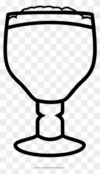 Goblet Beer Glass Coloring Page - Drawing Clipart