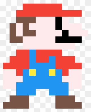 Mario Pixel Art - Super Mario Bros Grid Clipart