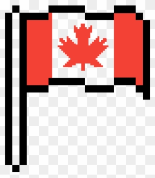 Flag Terraria Video Game Pixel Art - Canada Flag Pixel Art Clipart