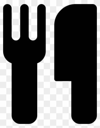 Fork And Knife Silhouette Comments - Fa Fa Icons Food Clipart