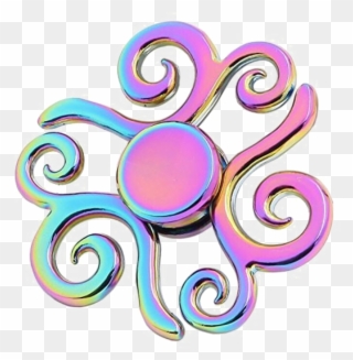Rainbow Fidget Spinner Png Image With Transparent Background - Cool Fidget Spinner Rainbow Clipart