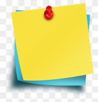 Sticky Notes With Thumbtack Psd Template - Slope Clipart