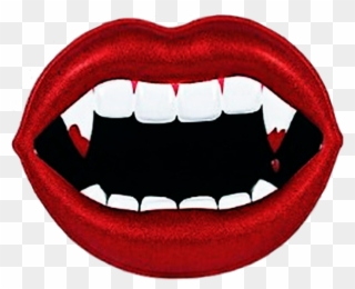 Vampire Lips Redlips Fangs @darkestocean - Vampire Teeth Emoji Clipart
