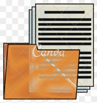 Drawing Folder File - Illustration Clipart