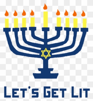 Let's Get Lit Menorah Hanukkah Svg/png/eps/jpg File - Hanukkah Clipart
