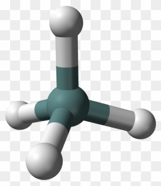 Germane 3d Balls A - Germane Molecule Clipart