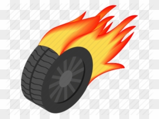 Burning Tire Icon Clipart