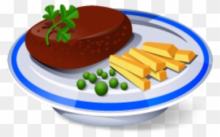 Steak Clipart Home Cooked Meal - Food On Plate Icon - Png Download