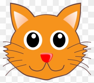 Cat Clipart Mask - Cartoon Cat Face - Png Download