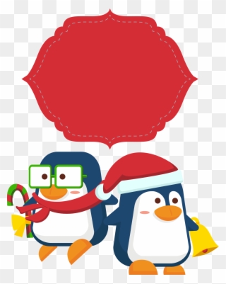 Christmas Penguin Png - Snow Christmas Cartoon Background Clipart