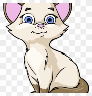 Siamese Cat Clipart Disney - Cat Drawing Cartoon Color - Png Download